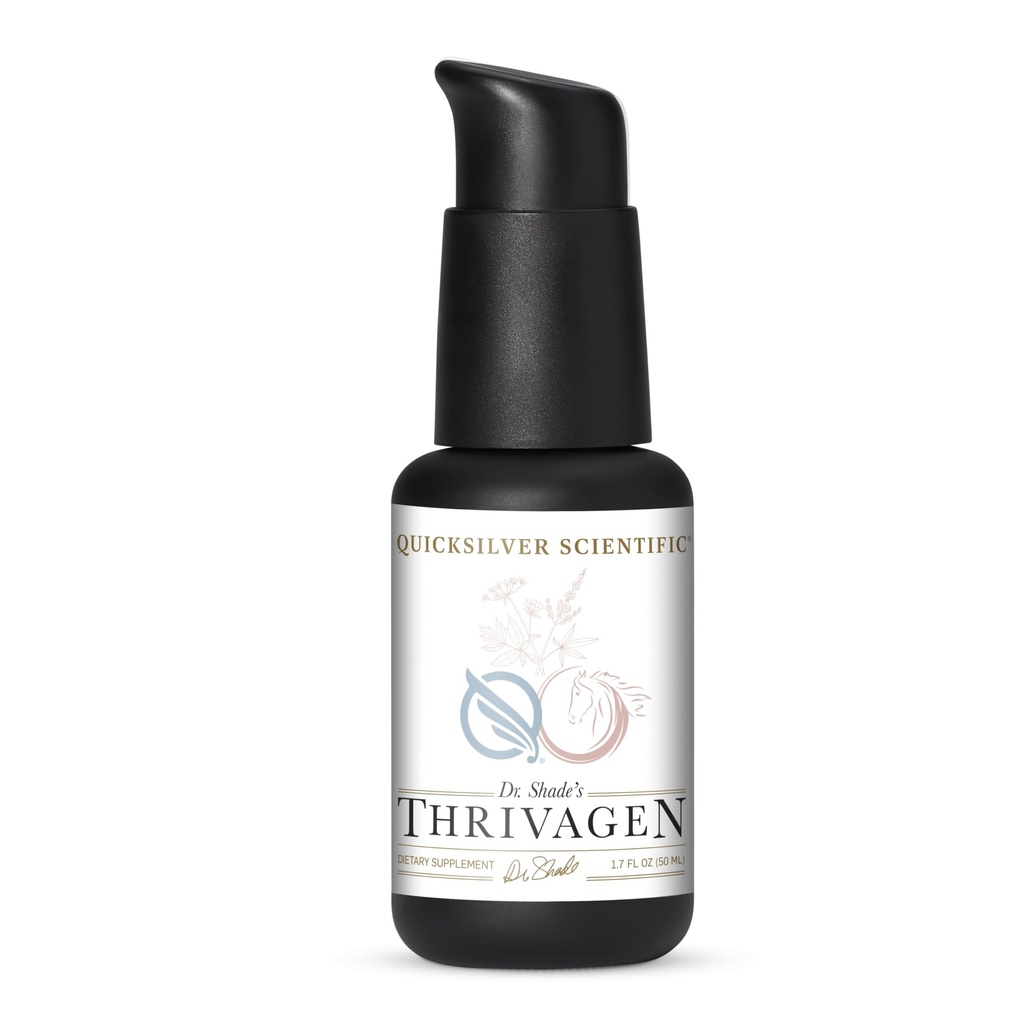 Quicksilver Scientific Thrivagen - Dámský doplněk zdraví s 15 Energy, Hormon Balance & Adrenal Support Botanicals - Adaptogenní Byliny se Shatavari, Rhoddiola & Maca Root (1.7oz / 50ml)