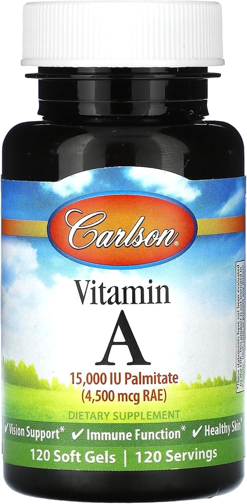 Carlson Labs Vitamin A Palmitát, 15000 IU, 120 Softgels