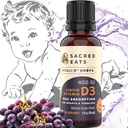 Vitamin D Kapky pro kojence - 400 IU per Drop, Natural & Sugar Free in MCT Oil for Best Absorption. 880 Služeb. Snadné vzít tekutý D3 dodatek pro dítě a batolata (hrozny)