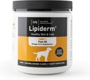 New International Veterinary Sciences IVS Lipiderm Skin and Coat Fish Oil Omega 3 and 6 Dieter Supplement Dogs, Made in The USA (Soft Chews, 90 Count)