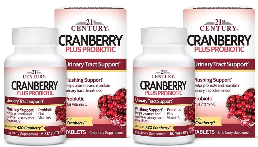 21 století Cranberry Plus Probiotické tablety, 2 Počet