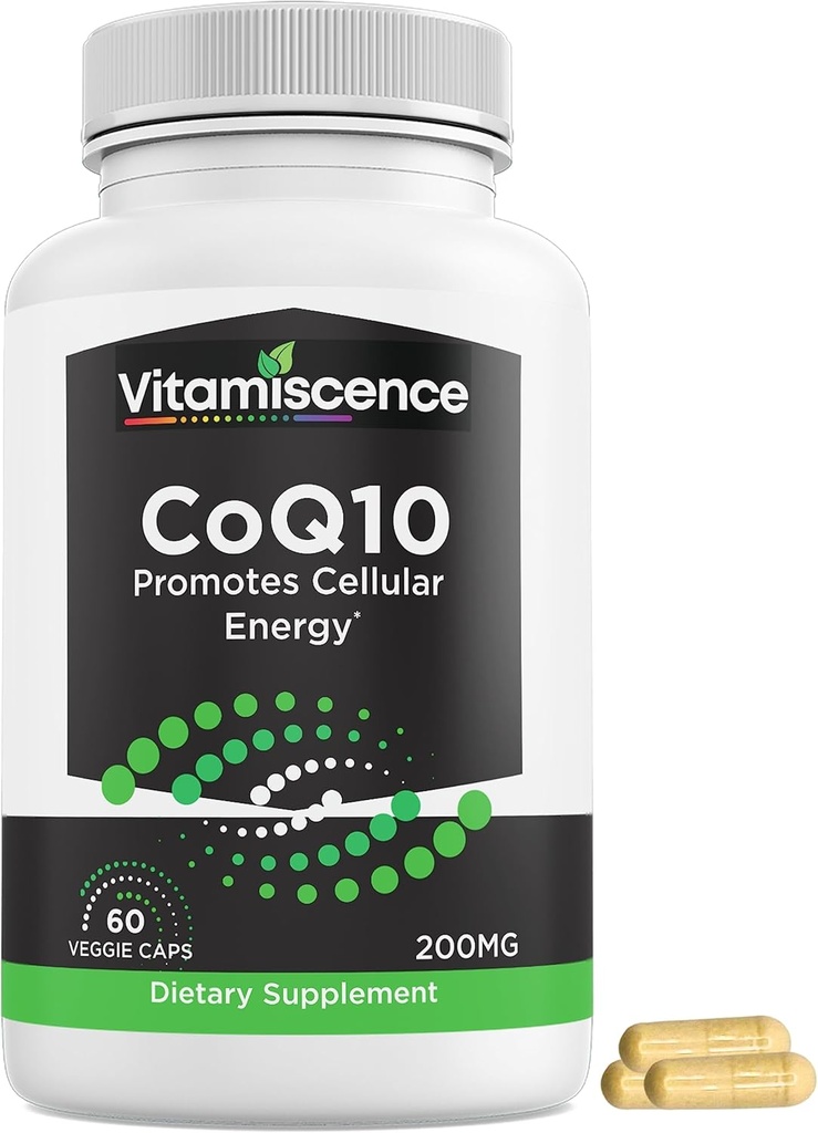 CoQ10, Jeden balíček, 200mg, 60 Kapsle Počet. Podporuje Cellular Energy, Antioxidant, Co q10 doplňky, pro muže a ženy.