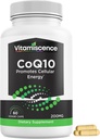 CoQ10, Jeden balíček, 200mg, 60 Kapsle Počet. Podporuje Cellular Energy, Antioxidant, Co q10 doplňky, pro muže a ženy.
