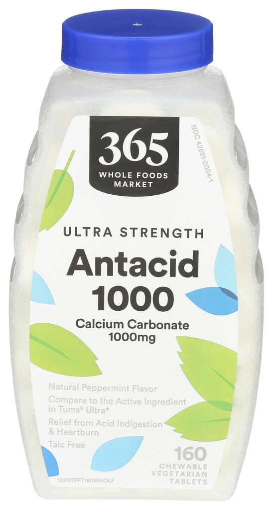 365 by Whole Foods Market Ultra- Strength Peppermint Antacid, 160 CT