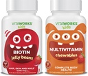 Kids Biotin 5000mg Jelly Fazole + Multivitamin Chewables Bundle