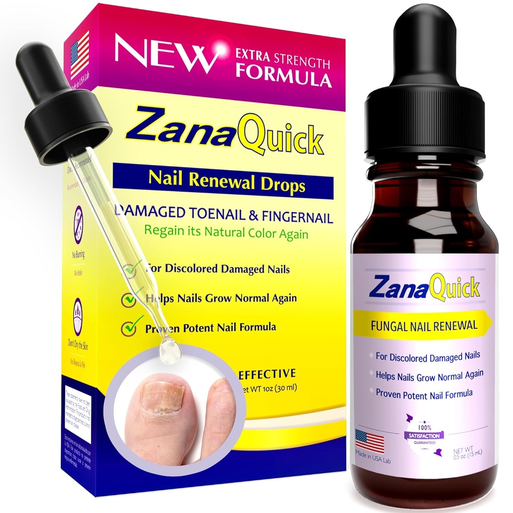ZanaQuick Extra Pevnost Opravy nehtů a nehtů - Obnovení péče o nehty pro tlusté, poškozené a zbarvené nehty - 1 balení, 0,50 fl oz