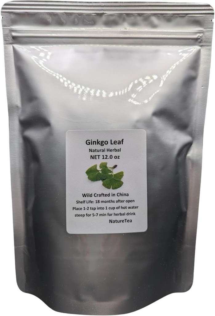 Ginkgo Leaf - Premium Ginkgo Biloba Loose Leaf 100% z přírody (12 oz)