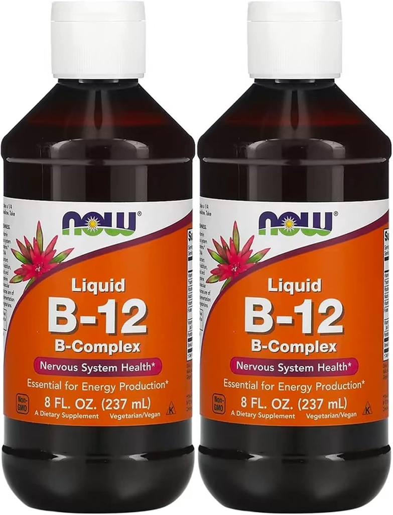 Nyní potraviny vitamín B-12 kapalný, 8oz (balení po 2)
