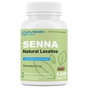 Puregen Labs Senna 8.6 mg Tablety (120 Počet) - Přírodní Sennosids Zeleninové Laxativní pro zácpu, nafouknutí, plyn, nepravidelnost Relief