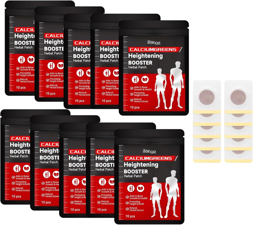 Bylinné vápník Podpora Patch Vylepšení Booster Bylinné Patch Výška Rostlinné Patch, Bylinné Výška Zvyšující Patch, Podpora růstu kosterních svalů (8pack)