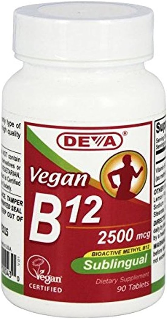 Deva Vegan Vitamins B12 Sublingvální, 90 Počet