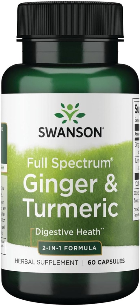 Swanson Full Spectrum Ginger & Turmeric 60 Kapsle