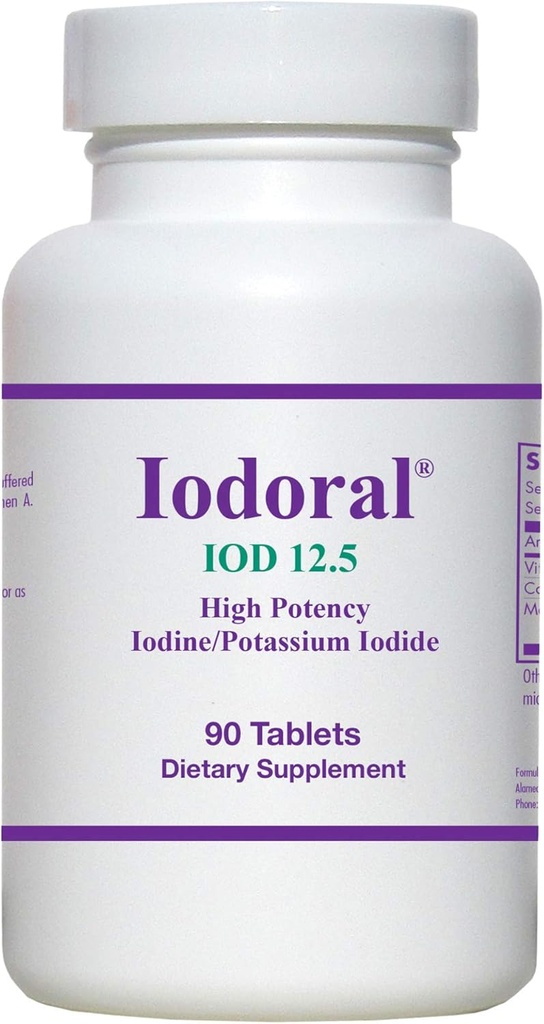 OPTIMOX Iodoral High Potency Jod Draslík Iodid Thyroid Support Supplement