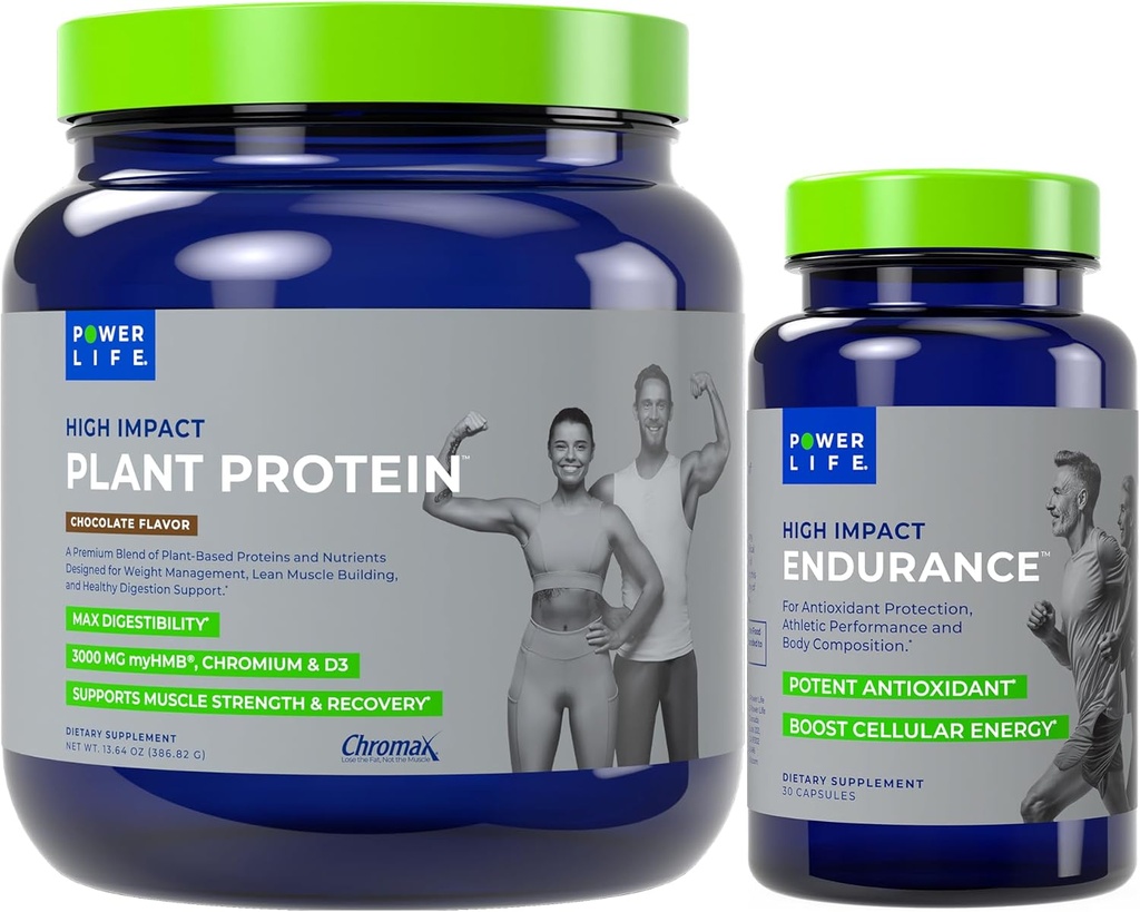 SOWERLIFE Vysoký impact Plant Protein (Chocolate - New Formule) s 3000 MG HMB, bez přidaného cukru, Non- GMO Vysoký impact Endurance