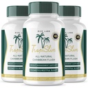 (Úřední 3 Pack) Tropislim, Tropislim Všechny přírodní Karibik Flush, doplněk hubnutí, Tropislim hubnutí Kapsle pro ženy, Zdravý životní styl + Leaner Physique, Tropické Recenze (180 Kapsle)
