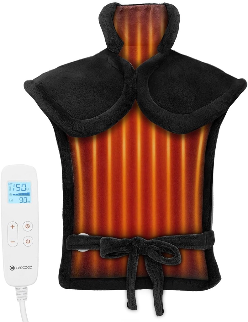 FSA Způsobilé položky pouze seznam vyhřívací Pad, CooCoCo HSA Store Způsobilé Tepelné Pad pro krk a ramena a záda, Velký Vyhřívaný Pad w / 6 Nastavení tepla, Auto- Off