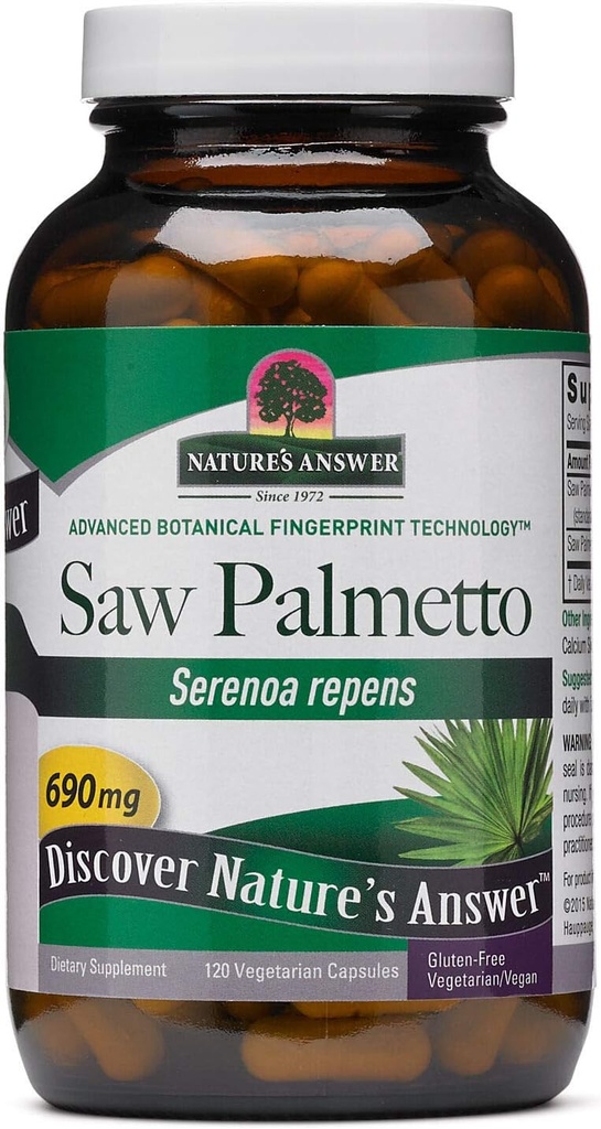 Příroda je odpověď Saw Palmetto Prostate 690mg 120- Kapsle dodatek 124; Podpora Prostate current 124; Natural Urinary Tract Support current 124; Promotes Hair Growth current 124; Single Count