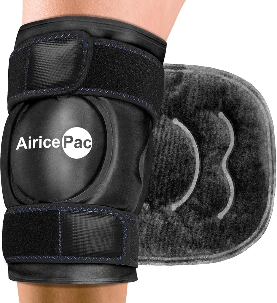 Ice Pack for Knee Pain Relief, Reuse Gel Ice Wrap for Injuries, Otok, Náhradní operace kolenů, Cold Compress Therapy for Artritis, Meniscus Tear and ACL, Black