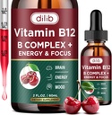 Vitamin B12 Complex 5000 mcg complex 124; Vegan B12 Liquid Drops Sublingual Supplementary Appendix 124; Methylkobalamin w / Folát, Biotin, Vitamin C, B3, B5, B6, & B8 for Long- Lasting Energy and Health Metabolism, 2 fl. oz.