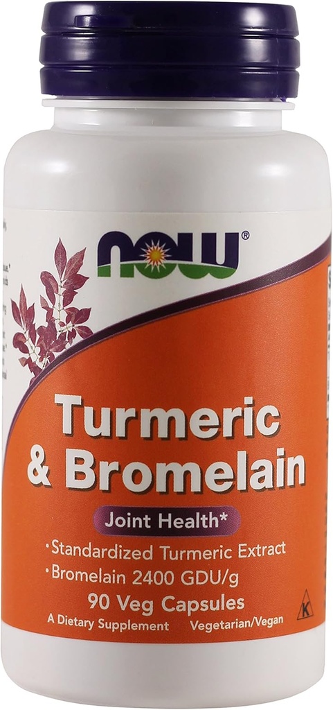 Nyní Potraviny - Turmeric & Bromelain Společné zdraví - 90 Vegetariánské kapsle