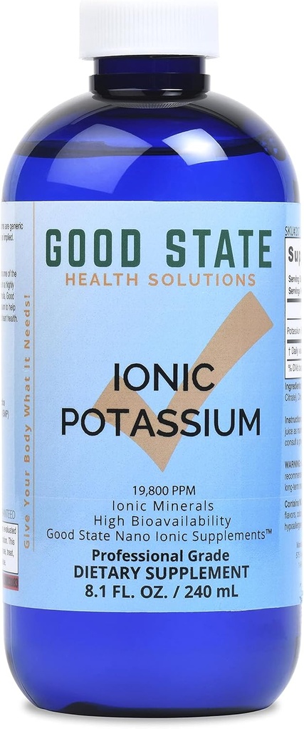 Dobrý stav tekutý iontový draslík (48 porcí 99 mg elementární, plus 2 mg fulvic acidum - 8 fl oz)