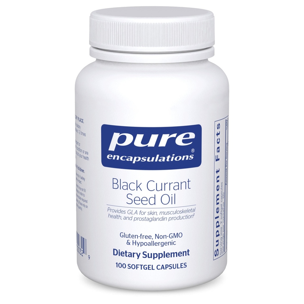 Čisté Enkapsulations Black Currant Seed Oil PHAR124; Hypoalergenní doplněk stravy PHAR124; 100 Softgel Kapsle