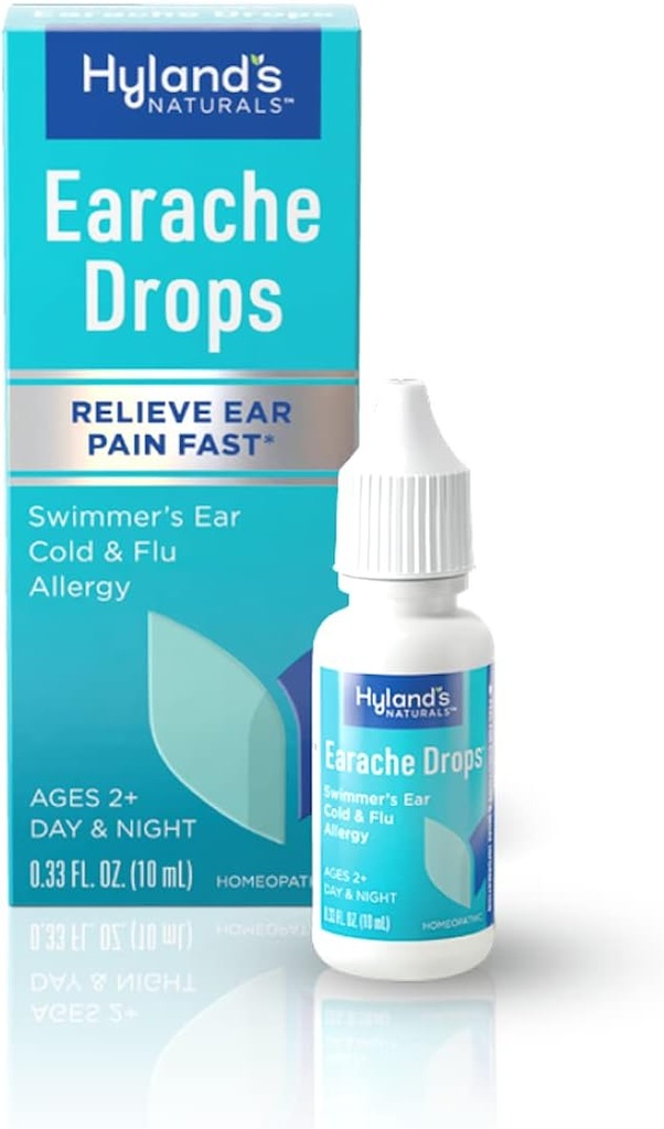 Hyland 's Earche Drops, Natural Relief of Cold and Flu, White, 0.33 Fl Oz