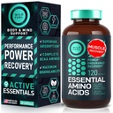 Základní aminokyseliny dodatek - všech 9 EAA s BCAA aminokyseliny (Leucin, Lysin, Valine, Threonin) - 3,000mg per Serving - Svalový růst, Power, Recovery - 120 Vegan, kofein bez kapslí