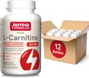 Jarrow Diplomas L- Carnitin 500 mg - 100 Veggie Licences - Důležité cofactor for Energy Production (ATP) od Tuků - dodatek stravy - Vegan - Až 100 Služeb, balení po 12 ks