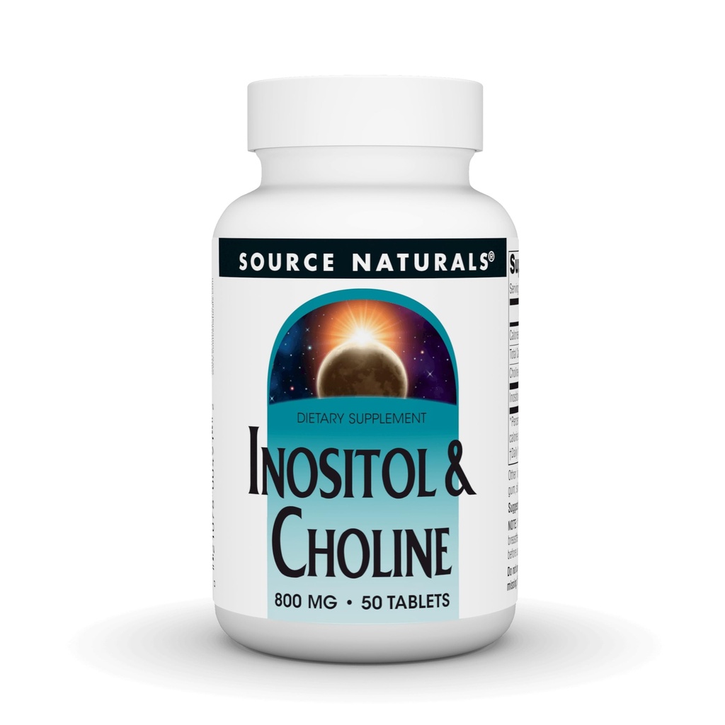 Zdroj Naturals Inositol & Cholin 800 mg podporuje zdravou nervovou funkci - 50 tablet