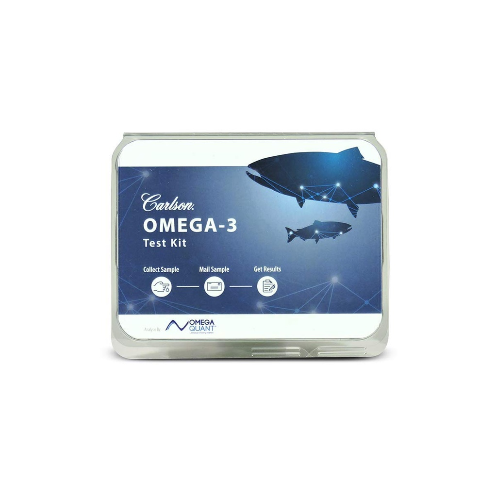 Carlson Omega33 Test Kit, Omega33 Index Domácí Testovací Kit, Opatření EPA & DHA Úrovně, 1 Kit