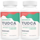 TUDCA Játra Doplňky 1000 mg -Bile Soli pro vyčištění jater Detox- Mléko Thistle Bylinné směsi s Fulvic a Humic Acid pro játra, stravitelné zdraví, 120 Vegan Kapsle