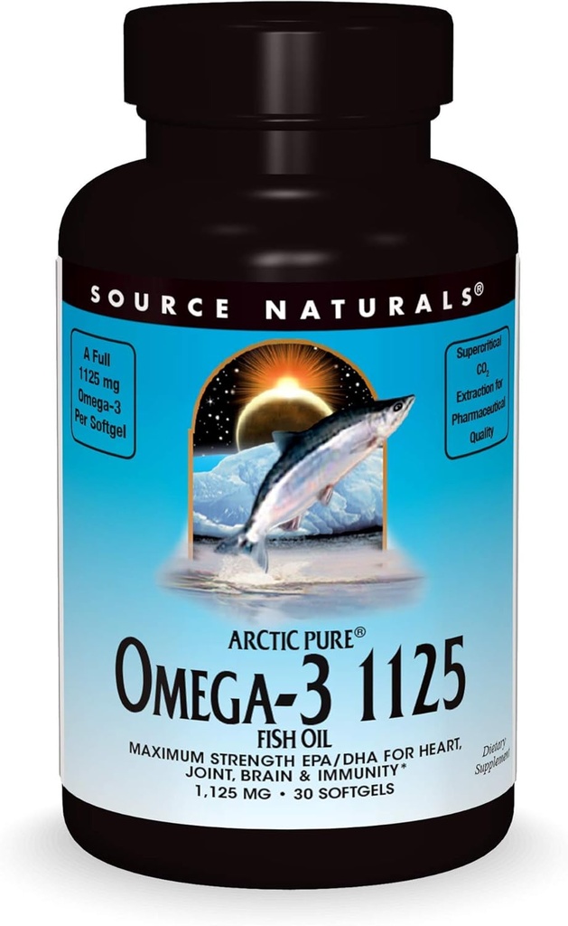 Zdroj Naturals ArcticPure Omega33 Fish Oil 1125mg Ultra potency Maximální síla EPA + DHA pro srdce, kloub, mozek a imunitní zdraví - 30 Softgels