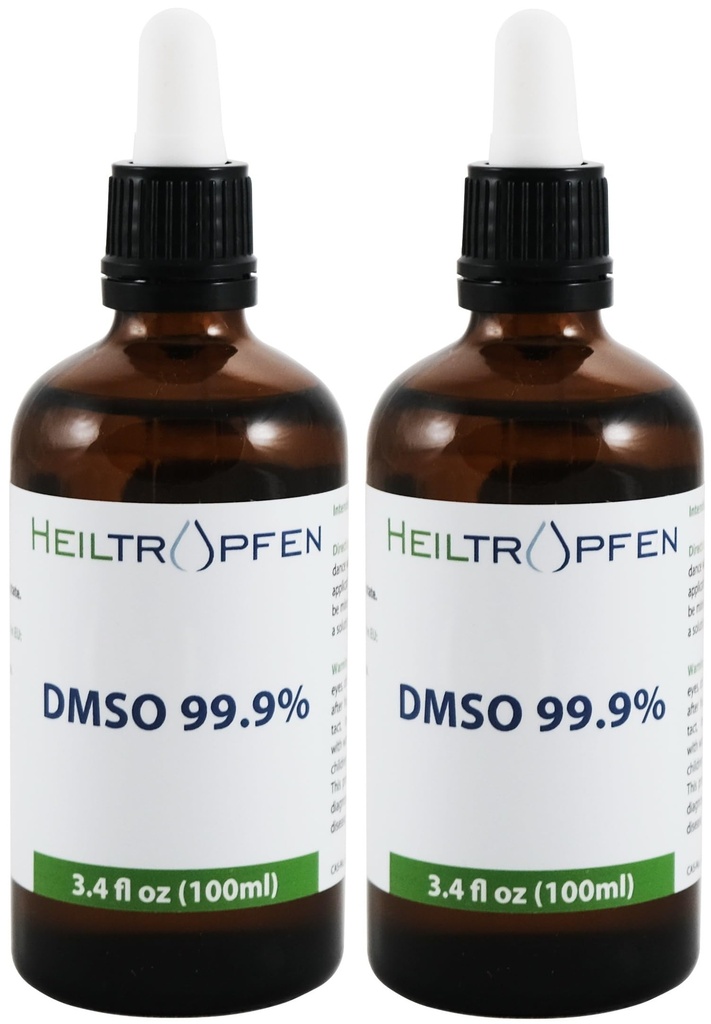2X DMSO 99.9% ingredience Pharma grade PHARMAN124; Nízký zápach - Dimethyl sulfoxidová tekutina GARMAN124; 2X 3.4 Oz - 2X 100 ml GARMAN124; Vysoká čistota GARMAN124; Sada dvou GARMAN124; Heiltropfen ®