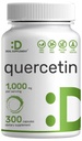 Quercetin 1,000mg Per Serving, 300 Kapsle - Zdravé doplňky imunitní podpory, Vysoce biodostupné Flavonoidy, Přírodní antioxidant - Non- GMO, Soy Free, No Gluten