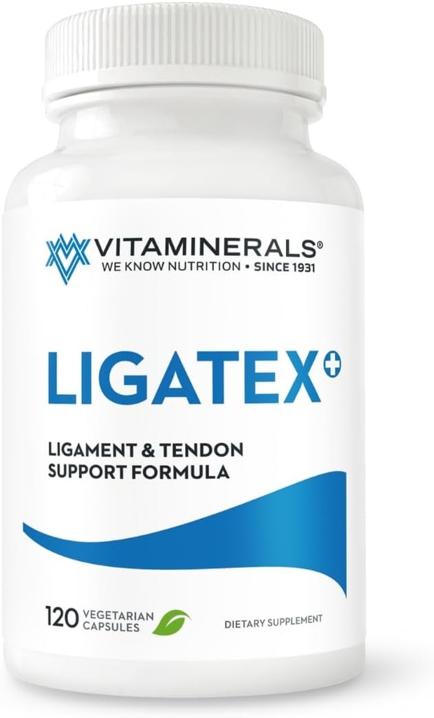 Vitaminerals ® 18 Ligatex Plus CLAS124; Ligament & Tendon Support * CLAS124; Collagen I (Halal) CLAS124; Turmeric CLAS124; Mangan CLAS124; 120 Veggie Caps
