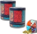 Monster dodatek Pill Dispenser, medicína, léky, přenosné detekovatelný cestovní Med Holder Kontejner, Vitamin Storage Box, Lifetime Odevzdání Medisafe App (Monster Fit 10-2 Pack)