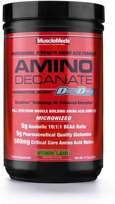 MuscleMeds - Amino Dekanát, Full Spectrum Muscle Building Amino Acid Complex (Vodní meloun, 13.3 oz)