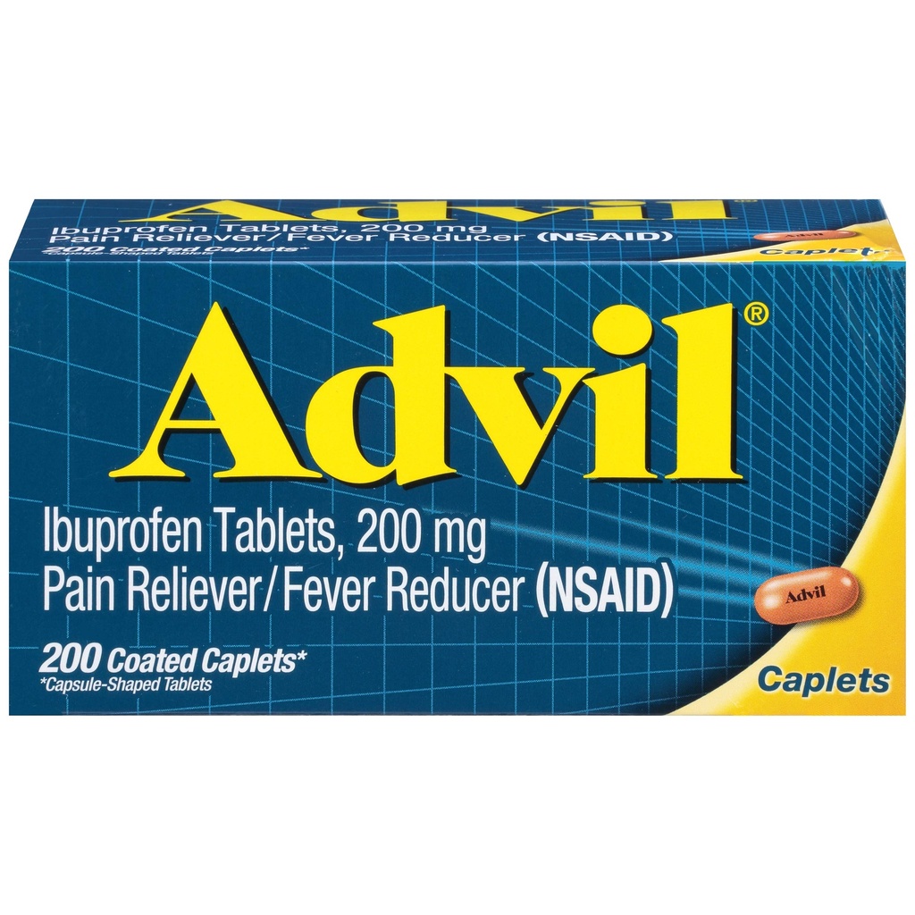 Advil Ibuprofen Tablets, 200 Počet