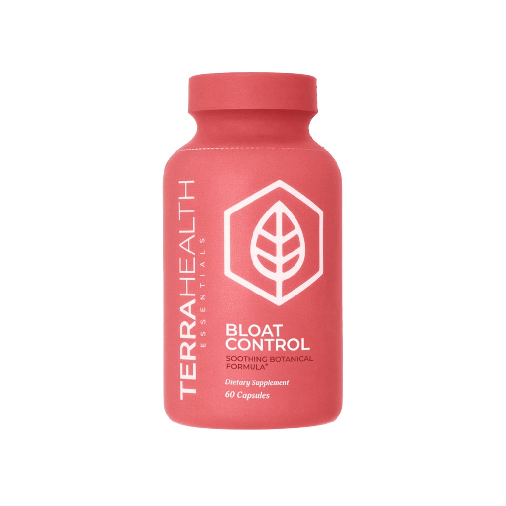 Terra Health Essentials Bloat Control CLAS124; Fast- acting No Bloat Relief w / Digestive Enzymes, Probiotic Strains for Targeted Anti Bloat Support - Lactase, Lipáza, Protéza & Amylase for Digestive Health
