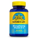 Nature 's Life Zesilening Vitamin D3 2000 IU (50 mcg) - Vitamin D - Kostní zdraví a imunitní podpora Dodatek - Easy- to- Swallow Softgels - 60- denní záruka, Laboratoř ověřena - 240 Servings, 240ct