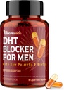 DHT skříňka pro muže cca. 124; Příplatek k růstu vlasů s pilou Palmetto & Biotin - Vlasové růstové vitamíny - vlasové regrowth - Přírodní vlasové ztráty doplňky Liquid- Plněné - Proprietární bylinné směsi (90 Kapsle)