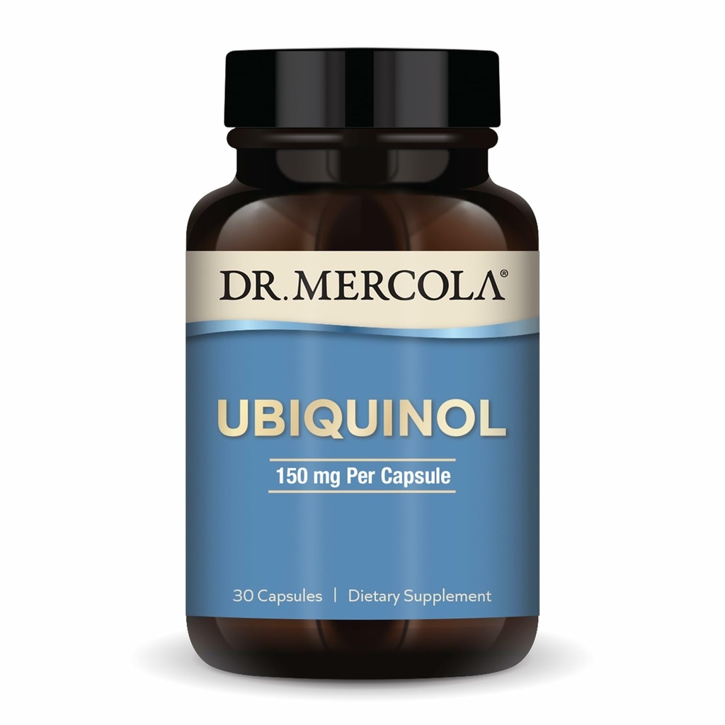 Dr. Mercola Ubiquinol 150 mg, 30 Servingů (30 kapslí), dodatek stravy, podporuje výrobu energie, Non- GMO