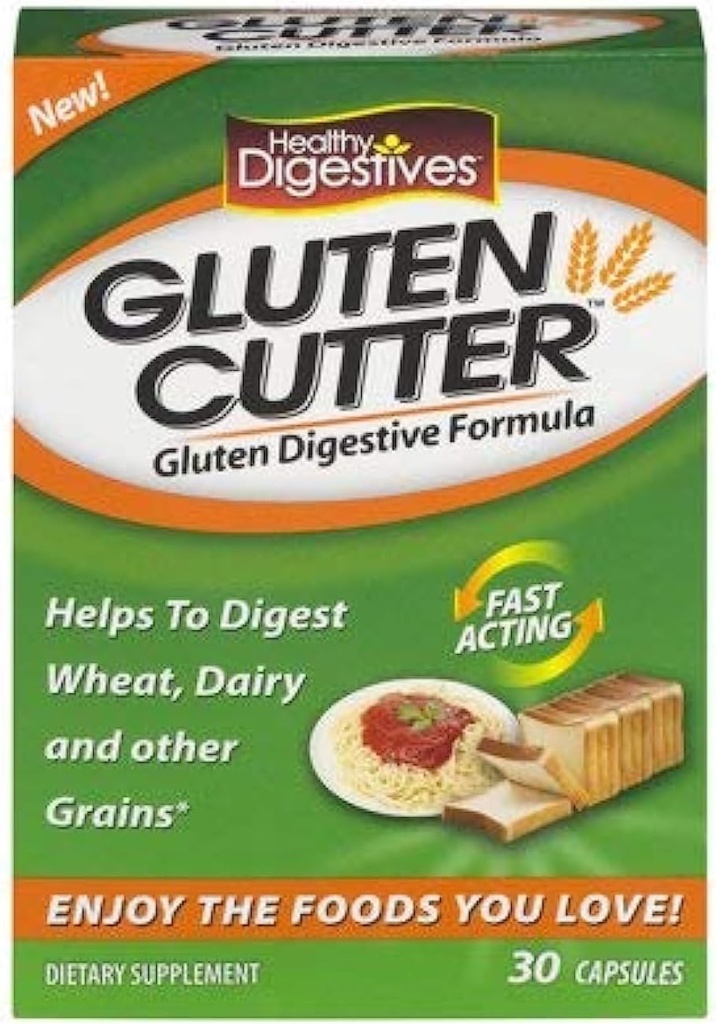 Zdravé digestives Gluten Cutter Enzyme Formule - Pomáhá zlepšit vaše těla Gluten Digestion a Asist v Breaking Down Wheat, mlékárny a jiná zrna - 30 Serings, Kapsle (Balení 3) KC # CIE
