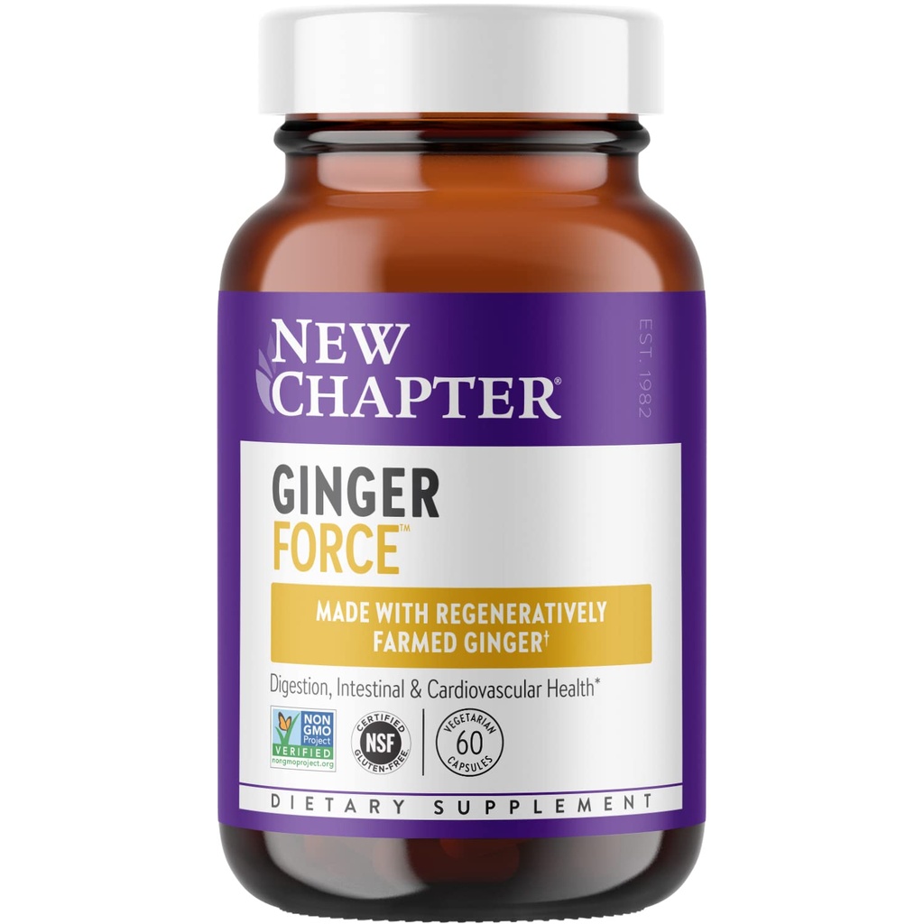 Nová kapitola Ginger dodatek síla se superkritickými organické + non-GMO ingredience Vegetariánské kapsle, 60 Počet