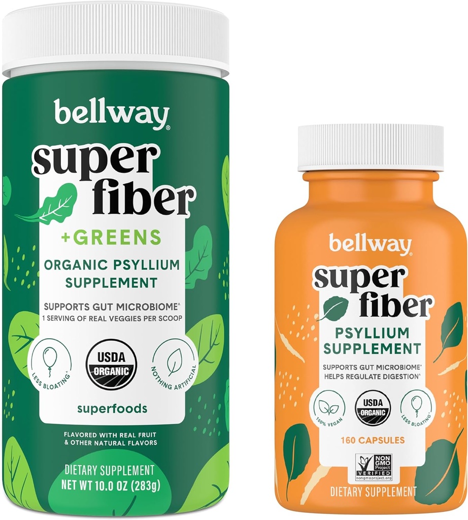 Bellway Super Fiber Powder + Zelené Super Fiber Kapsle Bundle