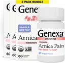 Genexa Arnica Tablety pro úlevu od bolesti Formule 124; Zmírnění svalů a kloubů Bolest, bolestivost, & Stiffness 124; Delicious Organic Grape Flavor 124; Homeopatické Remedy Made čisté 124; 300 Žvýkací tablety (3 balení)