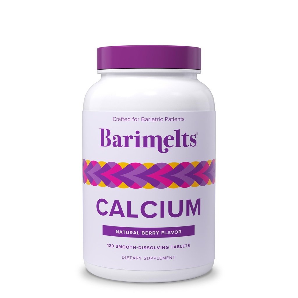 Barymelts vápník Citrát s vitaminem D3 & hořčík, 120 Smooth- Diseting Tablety (1- Month Supply), Bariatric vápník doplňky pro ženy, přírodní Berry Flavor