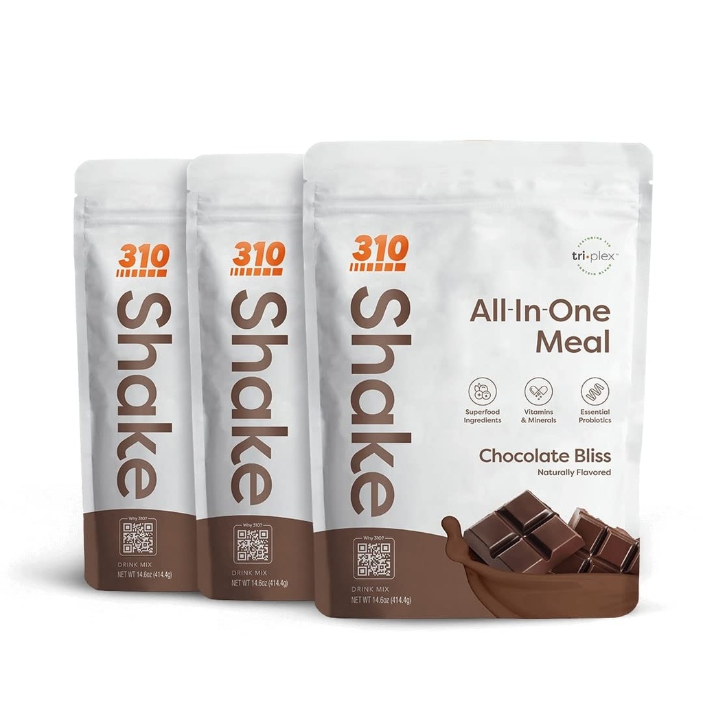 310 Nutrition - All- In- One Strava Náhradní Shake - Nová formule s Fiber Rich Vegan Superfood Blend - Přírodní sladkosti - Nízký karb Shake, Keto & Paleo Friendly - Gluten Free - 26 esenciální vitamíny & Minerály - Triple Flavor Pack
