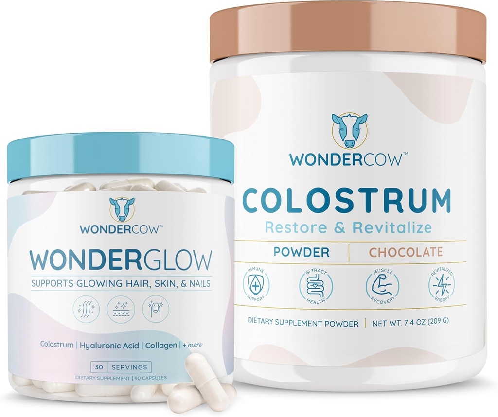 WONDERCOW WonderGlow Chocolate Colostum Bundle